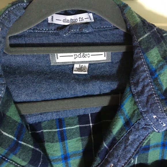 Men’s Green Flannel Shirt Sz M - Picture 4 of 5